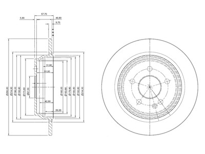 JARRULEVY DELPHI, 2 KPL / PKT, TAKA, FORD GALAXY, KUGA - Jarrulevyt - BG4063 - 1