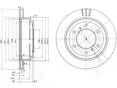 JARRULEVY DELPHI, 2 KPL / PKT, TAKA, MITSUBISHI - Jarrulevyt - BG3813 - 1