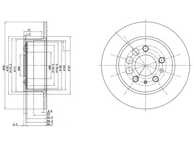 JARRULEVY DELPHI, 2 KPL / PKT, TAKA, VOLVO - Jarrulevyt - BG2103 - 1