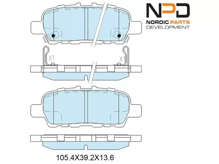 JARRUPALASARJA NPD TAKA, INFINITI, NISSAN, RENAULT, SUZUKI - Jarrupalasarjat - BP10-1043 - 1