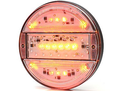 LED-TAKAVALO SLIM LINE 140MM KIRKAS LASI - LED-pyöreät takavalot - 1606-27763 - 1