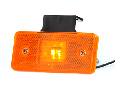 WAS LED-ÄÄRIVALO KELTAINEN 12-24V 116X46MM - KIINNITYSJALALLA - Keltaiset äärivalot - 1606-27793 - 1
