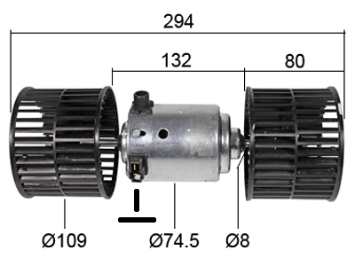 LÄM.MOOT.24V 2-AKS.KOBELCO,NEW HOLLAND - Puhallinmoottorit & vastukset merkkihaku - 9056-19063 - 1