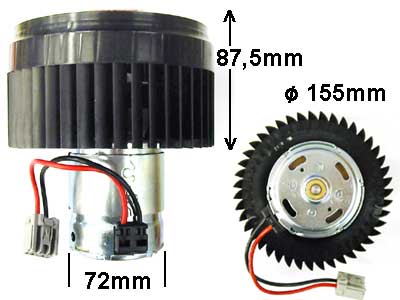 LÄM.MOOT. SIIVELLÄ S60/80,V70 AC - Puhallinmoottorit & vastukset merkkihaku - 9052-1553 - 1