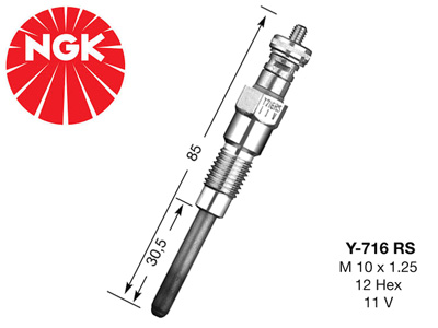 NGK Y716RS HEHKUTULPPA (ME 10) *TT* - Hehkutulpat - N4693 - 1