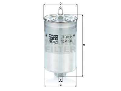 POLTTOAINESUODATIN MANN, FORD - Polttoainesodattimet - 1482-WK853 - 1