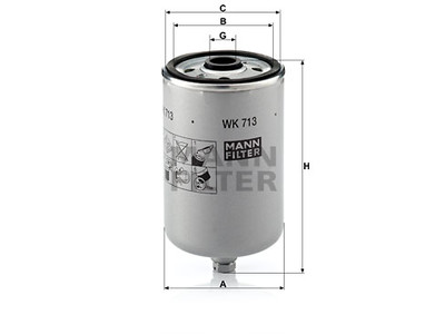 POLTTOAINESUODATIN MANN, VOLVO - Polttoainesodattimet - 1482-WK713 - 1