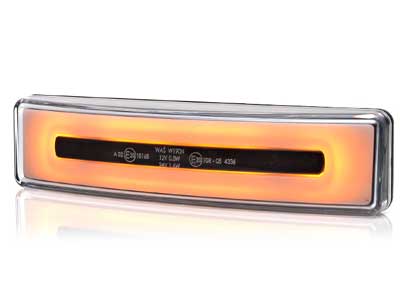 YLÄ-ÄÄRIVALO 'REKKAVALO' NEON ORANSSI SCANIA - Keltaiset äärivalot - 1645-3013 - 1