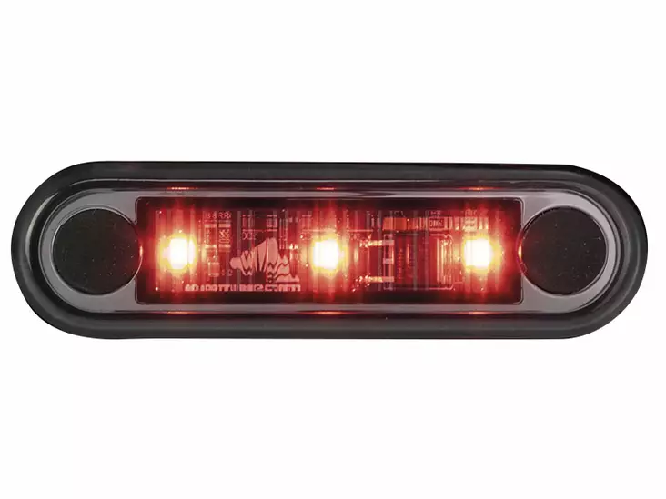 Optibeam Dark Phantom led-äärivalo upotettava 12-24V - Punainen - Punaiset äärivalot - 1608-3203 - 1