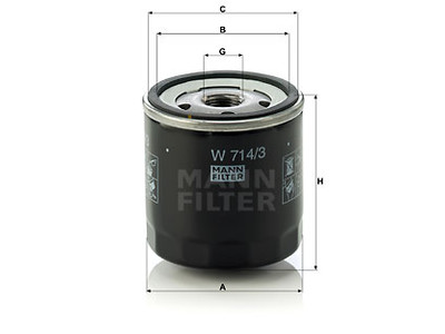 ÖLJYNSUODATIN MANN, FIAT - Öljynsuodattimet - 1482-W7143 - 1