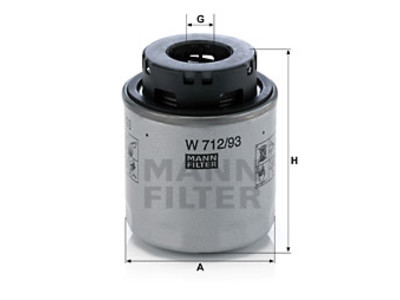 ÖLJYNSUODATIN MANN, VAG - Öljynsuodattimet - 1482-W71293 - 1