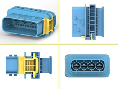 AMP HDSCS PINNARUNKO 6,3 4-NAP SIN.GROUP E - 4-osaiset liitinrasiat - 1090-01494 - 1