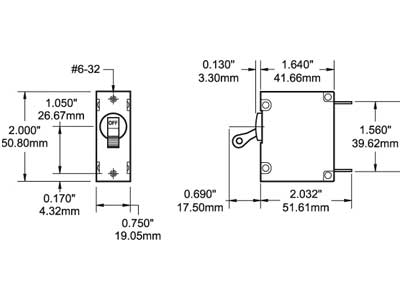 Blue Sea 7224 automaattisulake 40A - musta vipukytkin - Blue Sea Automaattisulakkeet - 1790-7224 - 2