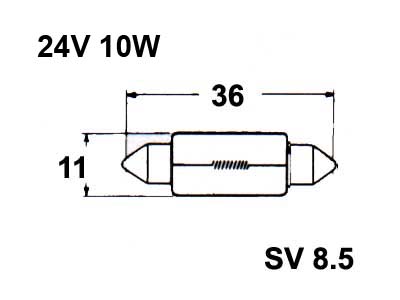JEDE MAIDOKE JUOMAKASETTI - Halogen sukkulapolttimot 24V - 13854 - 1