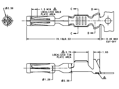 LIITIN N. 0.5-1.5MM2 AMPSEAL 2.5MM 770520-3 - Liittimet suojaamattomat - 1090-01264 - 2