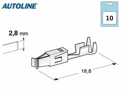 LIITINSARJA (10KPL) 2,8 N. JP-TIMER 1-2,5MM2 - Liittimet suojaamattomat - 1569-99004 - 1