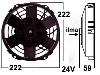 VAPAATUUL. 24V/8'' PUHALT. - Vapaatuulettimet, yleismallit - 9000-1464 - 1