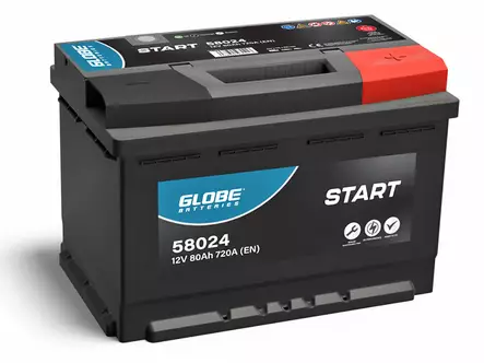 GLOBE SMF 80AH 278X175X190 -/+ 720A EN - GLOBE käynnistysakut - 1806-58024 - 2