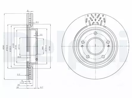 JARRULEVY DELPHI, 2 KPL / PKT, ETU, MITSUBISHI GRANDIS - Jarrulevyt - BG4034 - 2