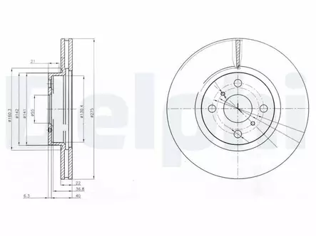 JARRULEVY DELPHI, 2 KPL / PKT, ETU, TOYOTA YARIS - Jarrulevyt - BG4054 - 2