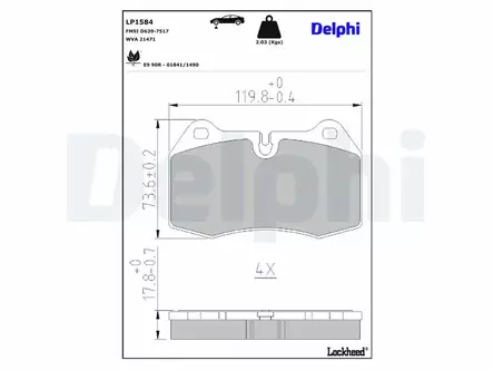 JARRUPALASARJA # DELPHI ETU, BMW - Jarrupalasarjat - LP1584 - 2