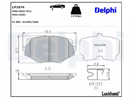 JARRUPALASARJA DELPHI ETU, MAZDA - Jarrupalasarjat - LP1074 - 2
