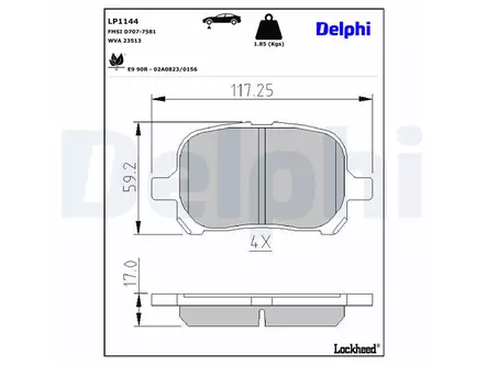 JARRUPALASARJA DELPHI ETU, TOYOTA - Jarrupalasarjat - LP1144 - 2