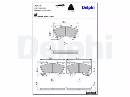 JARRUPALASARJA DELPHI ETU, TOYOTA - Jarrupalasarjat - LP2134 - 2