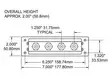 Blue Sea 2104 Power kytkentäkisko 600A 4x M10 - Blue Sea Kytkentätarvikkeet - 1790-2104 - 3