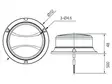 Led-majakka Mini Low Ø112mm - 12-24V / Keltainen / Pulttikiinnitys / Kirkas linssi - LED-majakat - 1603-414014 - 3