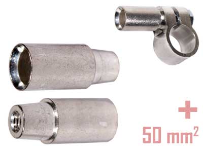 Kartioholkki + akkukenkään 50mm2 kaapelille 1kpl - Akkukengät - 9995-HC5734 - 1