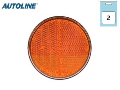 AUTOLINE HEIJASTINPARI PYÖREÄ Ø70MM KELTAINEN LIIMATTAVA - Ajoneuvoheijastimet ja kilvet - 1606-16104 - 1