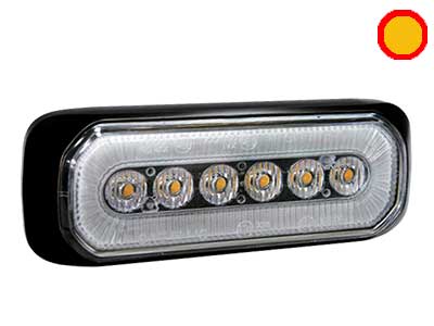 AXIXTECH HB6 KELT/PUN LED-TASOVILKKU R65 LED-KEHÄLLÄ - LED-tasovilkku - 1603-300604 - 1