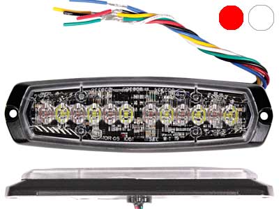 AXIXTECH SM6-D 6+6LED DUAL RED/WHITE R65 (XR2) # - LED-tasovilkku - 1603-300664 - 1