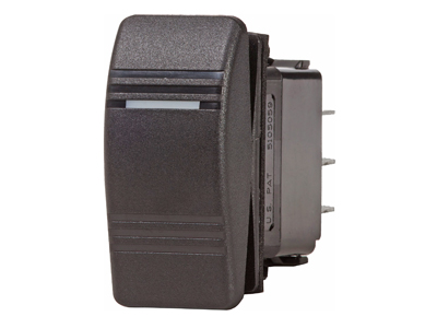 Blue Sea keinukytkin 8284 - (ON)-OFF-ON palautuva 12-24V musta led-merkkivalolla - Blue Sea Katkaisijat - 1790-8284 - 1