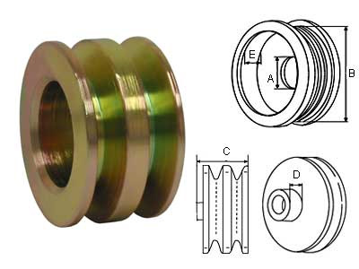 HIHNAPYÖRÄ 17/67MM 2X10 - Hihnapyörät 10mm - 2900-3614 - 1