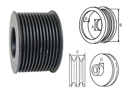 HIHNAPYÖRÄ 17MM / 12-URAA - Hihnapyörät - 2901-234354 - 1