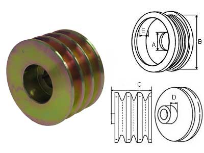 HIHNAPYÖRÄ 22,2/89 3X13 - Hihnapyörät 13mm - 2921-3634 - 1