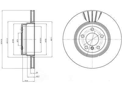 JARRULEVY DELPHI, 1 KPL / PKT, TAKA, BMW X5, X6 - Jarrulevyt - BG9064 - 1