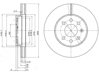 JARRULEVY DELPHI, 2 KPL / PKT, ETU, CHEVROLET NUBIRA - Jarrulevyt - BG3334 - 1