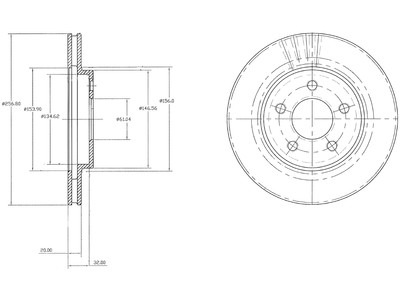 JARRULEVY DELPHI, 2 KPL / PKT, ETU, CHRYSLER NEON - Jarrulevyt - BG3594 - 1