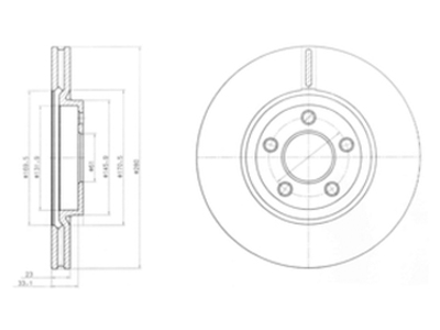 JARRULEVY DELPHI, 2 KPL / PKT, ETU, CHRYSLER PT CRUISER - Jarrulevyt - BG3704 - 1