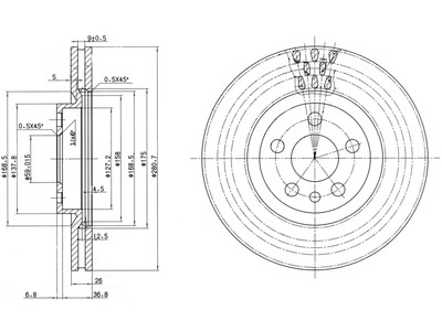 JARRULEVY DELPHI, 2 KPL / PKT, ETU, CITROËN - Jarrulevyt - BG2844 - 1