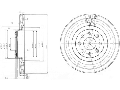 JARRULEVY DELPHI, 2 KPL / PKT, ETU, FIAT GRANDE PUNTO / OPEL - Jarrulevyt - BG3944 - 1