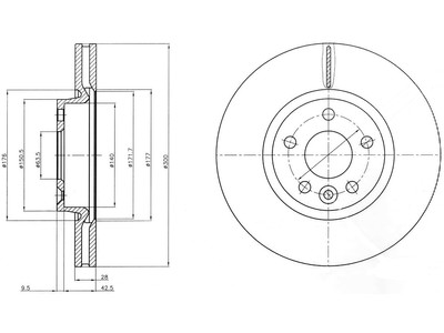 JARRULEVY DELPHI, 2 KPL / PKT, ETU, FORD GALAXY, MONDEO, S-MAX / - Jarrulevyt - BG4094 - 1