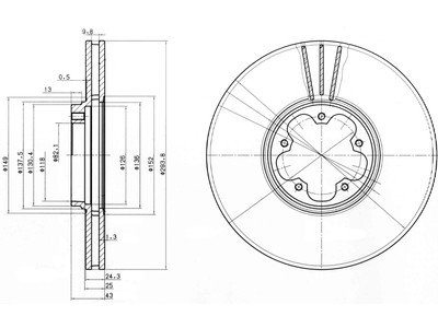JARRULEVY DELPHI, 2 KPL / PKT, ETU, FORD TRANSIT - Jarrulevyt - BG3504 - 1