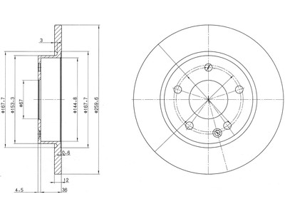 JARRULEVY DELPHI, 2 KPL / PKT, ETU, MERCEDES A140, A160 - Jarrulevyt - BG3394 - 1