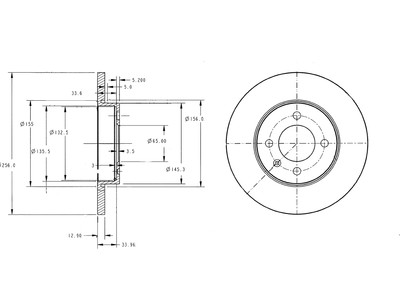JARRULEVY DELPHI, 2 KPL / PKT, ETU, SEAT INCA / VW - Jarrulevyt - BG2454 - 1