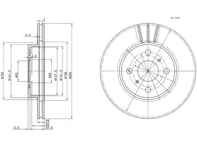 JARRULEVY DELPHI, 2 KPL / PKT, ETU, TOYOTA PASEO, STARLET # - Jarrulevyt - BG3414 - 1