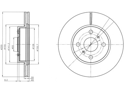 JARRULEVY DELPHI, 2 KPL / PKT, ETU, TOYOTA - Jarrulevyt - BG4274 - 1